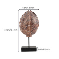 Wabi-Sabi Aesthetic Imitation Tortoise Shell Decor Vintage Look Turtle Shell Sculpture Textured Finish Tortoise Figurine Detailed Design for Tea Room, Showroom