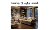 3 Pieces 3-Piece Seating Group Modern Italian design Upholstered Sofa Group Luxurious Design Couch Combination for Renters, Living Room, Villa, estate