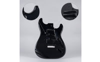 Solid Electric Guitar Body Black Strat Body Gloss for Luthier