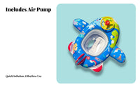 Anti-Rollover Swim Loop PVC Infant Swim Float with Seat Thickened Material Inflatable Young Child Pool Boat for Young Children, Infants