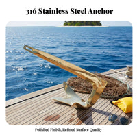 4-Prong Boat Anchor Foldable Design 4-Prong Folding Anchor Oceanic Hardware Space-Saving Storage for Catch Ing, Lakes