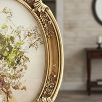 Oval Resin Photo Frame European Style Ornate Oval Frame Vintage Aesthetic Picture Holder