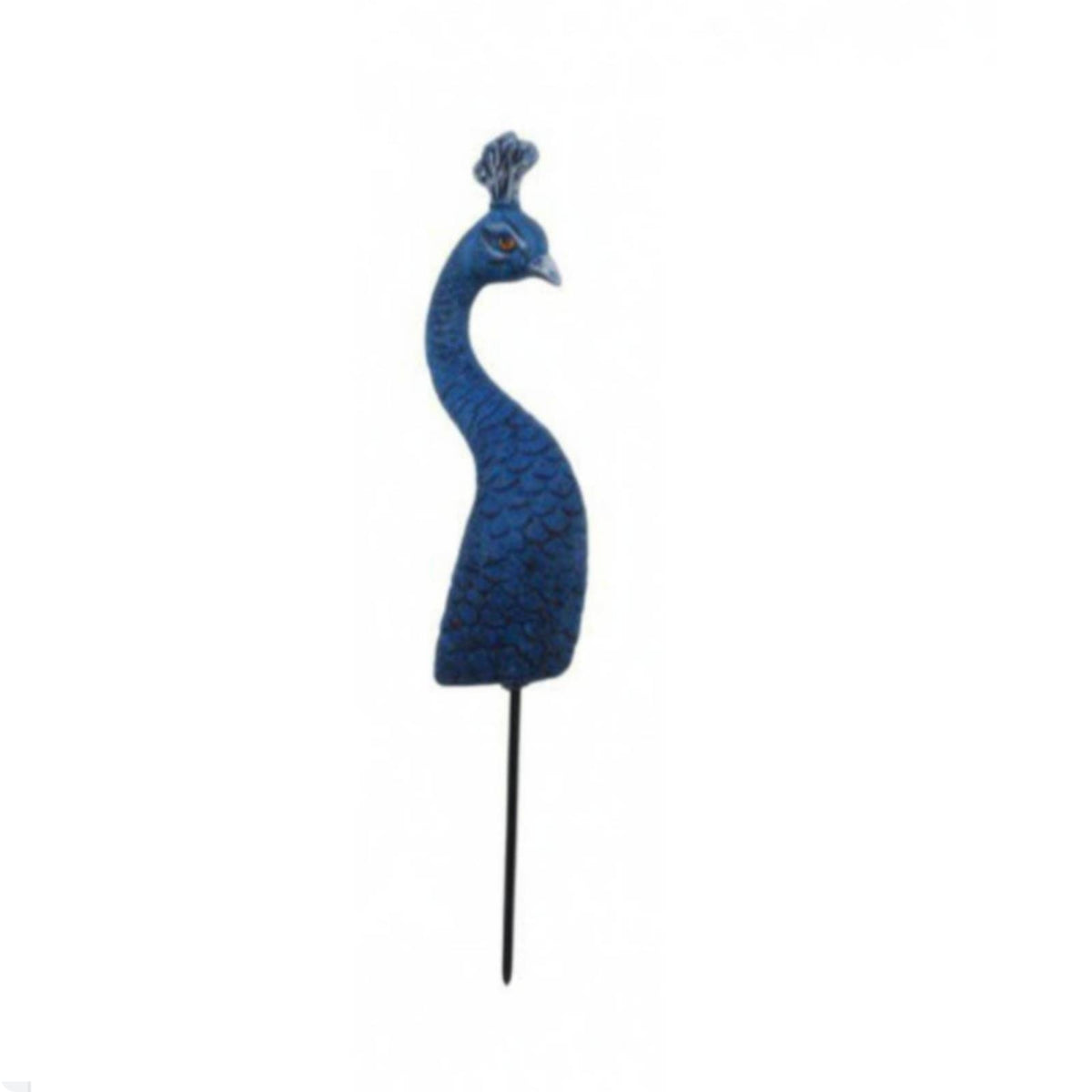 Resin Peacock Garden Stake Hand-Painted Peacock Ornament Feather Texture Bird Stake Decoration Potted Plant Display for Flower Beds, Courtyard