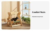 year-round Use Elevated Pet suspended bed Rocking Design Elevated Plush Pet Bed Breathable pet Furniture Sturdy Frame for felines, Small Dogs, Puppies, Indoors, Balcony, Living Room, Bedroom