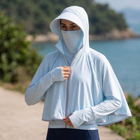 Ice-Cool Quick-Dry UV Protection Shawl for Outdoor Activities