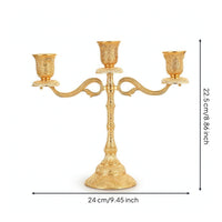 Pedestal Candle Holder Ornate Tabletop Candle Holder Metal Candlestick Cutout Decor Decorative for Decorators, Dinner Table
