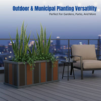 Outdoor Aluminum Planter Box, Metal Flower Pot Stand, Garden Divider, Modern Minimalist, Floor Standing