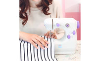 Foot Pedal Compact Electric Sewing Machine Built-in Light Mini Sewing Machine Accessories Included Home Appliance Plastic Body
