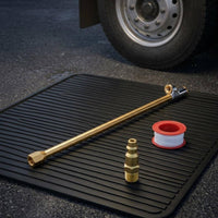 Air Inflation Rod Copper Zinc Alloy Quick-Couple Inflation Rod Quick Coupler Plug Set Electroplated Tire Inflator Angled Head