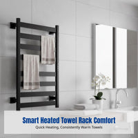 Electric Heated Towel Rack, Smart Carbon Fiber Heating, Stainless Steel Bathroom Shelf, Modern Design, Heating & Drying,