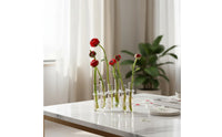 Glass Test Tube Vase Modern Minimalist Design Test Tube Vase High Clearness Single Stem Flower Holder for DIY Enthusiasts, Wedding Centerpiece