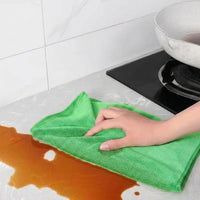 Large Microfibre Towel and Microfibre Cloth 30cm x 70cm, Highly Absorbent Cleaning Cloths for Kitchen, Reinforced Edges for Car and Furniture Use