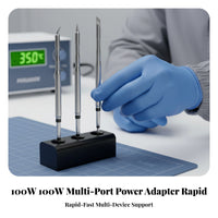 3 Pieces Metal Soldering Iron Tips Silver Finish Replacement Soldering Tips Slender Cylindrical Shaft Tip Set Precision Work