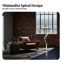 Energy-Saving Spiral LED Floor Lamp Adjustable Color Temperature Spiral Floor Lamp Stable Base Dimmable Standing Light Flicker-without Flicker for Design Enthusiasts, Interior Designers, Office Workers, Bedroom, Living Room, Reading Nook