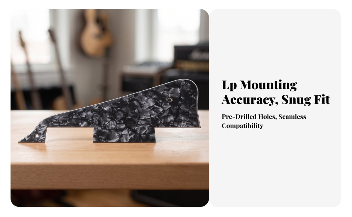 Replacement LP Guitar Pickguard | Three-Layer PVC Construction, Smooth Glossy Surface, for Instrument Maintenance