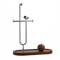 Easy Installation Necklace Holder with Tray Carbon Steel Frame Jewelry Tree Stand Unobstructed Design Desktop Key Rack Waterproof for Dressing Room