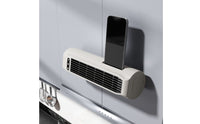 Fan with Phone Holder Rounded Edges Desktop Fan Narrow Grille Home Appliance