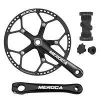 Crankset with Five-Bolt Chainring Mount Unibody Folding Bike Crankset Low-Profile Crank Arms for Cyclists