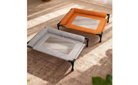 Removable and Washable Elevated Dog Bed with Supportive Cushion Moisture-Proof Elevated Dog Bed Easy to Clean L-Shaped Pet Lounger Solid Support for Large Dogs, Cats, Outdoor, Camping, Patio