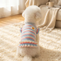 Dog Dress and Cat Dress with Ruffled Skirt, Sleeveless Summer Clothes for Small Dogs and Small Cat Clothes, Casual Style Unisex Spring Outfit