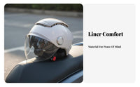 Open Face Helmet 3C Officially Approved-Face Sun Protection Headwear for Men, Women, Summer, Commuting