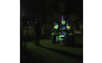 Outdoor Three Witch Around Kettle Inflatable Inflate Inflatable Witches with Kettle Scary Yard Decor Spooky for Lawn