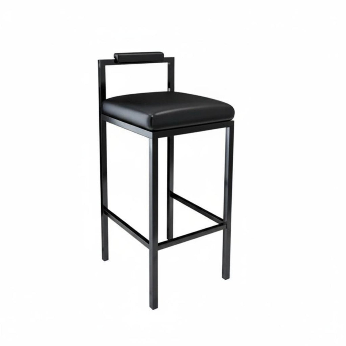 Built-in Footrest Bar Stool with Backrest Anti-Scratch Feet Industrial Backrest Stool Stable Structure Tall Seat Heavy Duty for Adults, Business Owners, Homeowners, Cafe, Restaurant, Kitchen, Dining Room