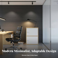 Minimalist design 5-Tier Cabinet with Doors Modern Design Multi-Shelf Cabinet with Doors Enclosed Shelving Floor Cupboard Large Capacity for Organizers, Office Workers, Bedroom, Study Room, Kitchen, Bathroom