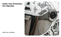 Retro Full Face Helmet All Season Vintage Design Impact Protection Impact-Absorbing Headwear