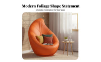Nature-Inspired foliageShaped Armchair High Backrest Accent Chair Space-Saving Indoor Seating Ergonomic Design for Apartment Dwellers, Home Decorators, Bedroom, Dorm Room, Reading Nook, Small Areas