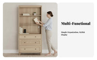 Vintage Design unrestrictedstanding Open storage unit Multi-Functional unrestrictedstanding Open Shelf Unit Multifunctional Storage Furniture Large Capacity for Book Lovers, Families, Homeowners, Study Room, Bedroom