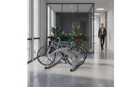 Floor Bike Rack Heavy-Duty Bike Parking Rack Bike Stand with Wheel Slots Gray Bike Parking Stand Space-Saving for Cyclists