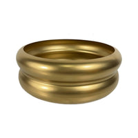 Gold-Toned Ribbed Planter Minimalist Barrel Planter Decorative Metal Flower Vessel Stylish for Florists