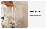 Multi-Compartment Clear Box Space-Saving Clear Divided container Easy to Clean