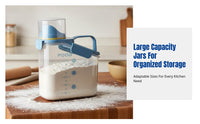 Rice Jar, Food Grade PS, Household Grain Container, Sealed, Moisture-Resistant, Capacity Scale