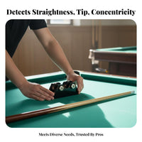 2 Pieces Twin-Wheel Design Billiard Cue Straightness Checker Accurate Check Cue Shaft Straightness Tester High Stability