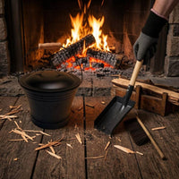 Ash Bucket Set Knitted Cuffs Fireplace Ash Bucket Easy to Clean Hearth Cleaning Gear