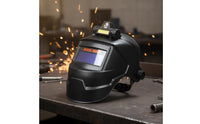 Auto Darkening Metal-Fusing Helmet Adjustable Headgear Solar Powered Metal-Fusing Hood Safety Gear Lightweight Head Protection