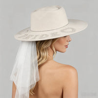 Vintage Suede Bride Hat with Jazz and Cowboy Styles
