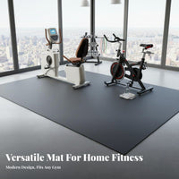 Noise Reducing Treadmill Mat Protects Floors Exercise Bike Mat Long-Lasting Shock Absorbing Floor Protector Tear-Resistant for Living Room, Bedroom