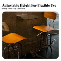 mechanical and design Adjustable rotating Bar Stool Retro Design Adjustable rotating Stool with supportrest Counter Chair Footrest Included for Homeowners, Business Owners, Adults, Restaurant, Cafe, eatery, Kitchen