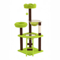 Multi-Level Feline Climbing Frame Compact Feline Condo Climbing Structure Soft Pet Furniture Transparent for Cats