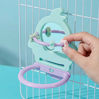 Bird Mirror Toy with Parrot Standing Perch, Single HIGH-RESOLUTION Mirror Piece for Entertainment