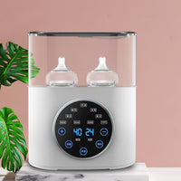 2-in-1 Baby Bottle Warmer and Sterilizer Gentle Defrosting Bottle Warmer with Sterilizer Double Temperature Control for Parents, Newborns, Nursery, Kitchen