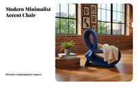 Hollow Backrest Sculptural Loop Chair archedd Shape Single Sofa Modern Design Living Room Furniture distinctive contour for Interior Designers, Homeowners, Book Lovers, Showroom, Reception Area, Art Gallery, perusing reading corner