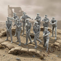 10 Pieces Unpainted Resin Soldiers  Miniature  Figurines  Painting One-Piece Resin Figurines for Model Painters, Dioramas