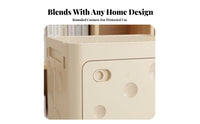 Foldable Storage Box with Doors Modular Design Foldable Storage Box Large Capacity Mobile Book Organizer for Students, Dorm Room, Study, Playroom