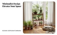 Multi-Tier Plant Stand Space-Saving Flower Rack High and Low Shelves for Desktop