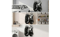 Golf Bag Storage Rack Black Metal Steel Wall-Mounted Golf Bag Rack Sturdy Space-Saving