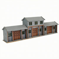 Siheyuan Model Traditional Courtyard House Model Cut Miniature Building Kit with Paint for Diorama Makers, Street Scene, Tabletop Display